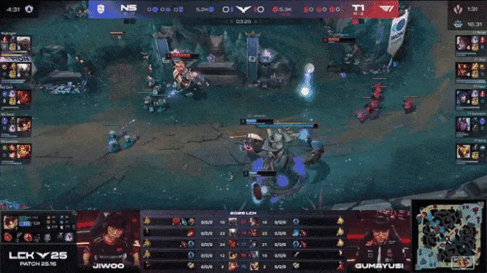 九游娱乐官方网站-LCK：Lehends蕾欧娜E到Keria，NS下路1换2线杀T1下路双人
